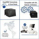 Star Micronics TSP143IVUW Thermal Receipt Printer WLAN,USB-C and Ethernet(LAN), CloudPRNT, Cutter, and Internal Power Supply
