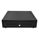 Star Micronics CD4 Choice Series black POS cash drawer 14x16 inch printer driven