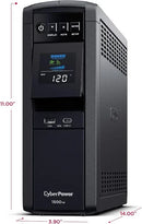 CyberPower 1500VA 1000W PFC Sinewave UPS battery backup dimensions