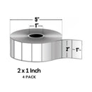 zebra z-select 4000d 2x1 in 2340 roll 4 packs