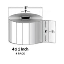 Zebra Z-Select 4000T 4x1in 2260 Roll 4 Pack